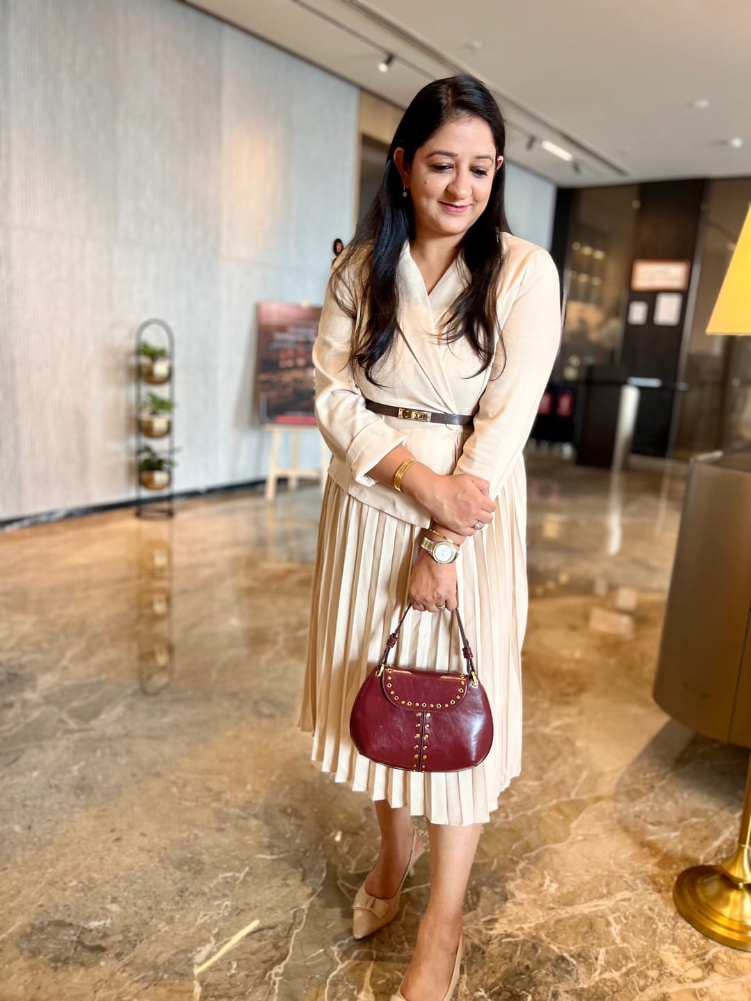 Customer photo review of Nova Elegant Pleated Blazer Dress