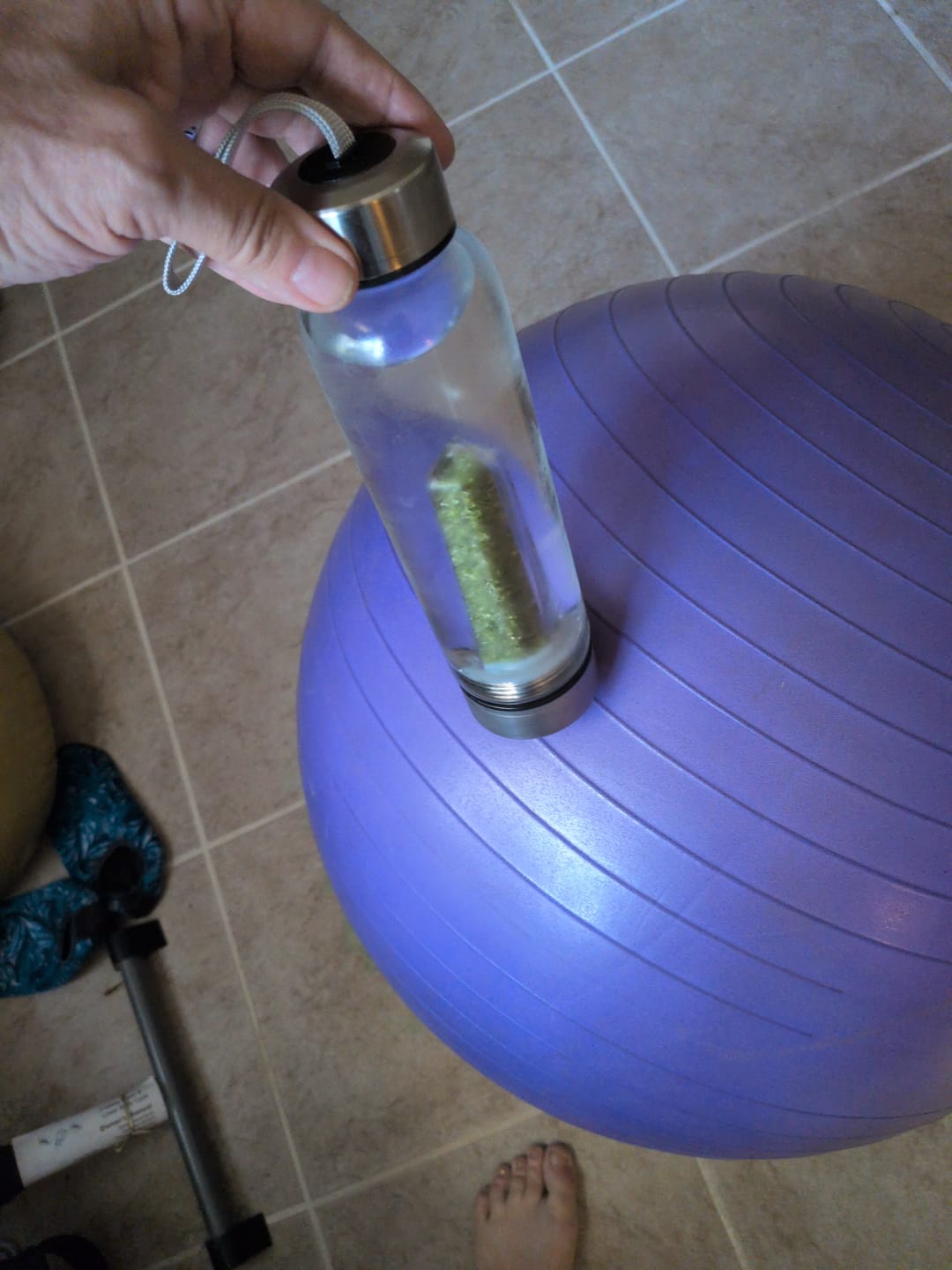 Customer photo review of Crystal Elixir Water Bottle