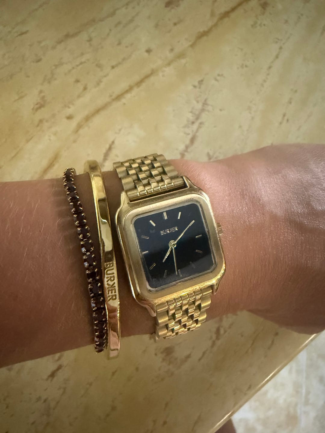 Customer photo review of Ava Gold Burgundy