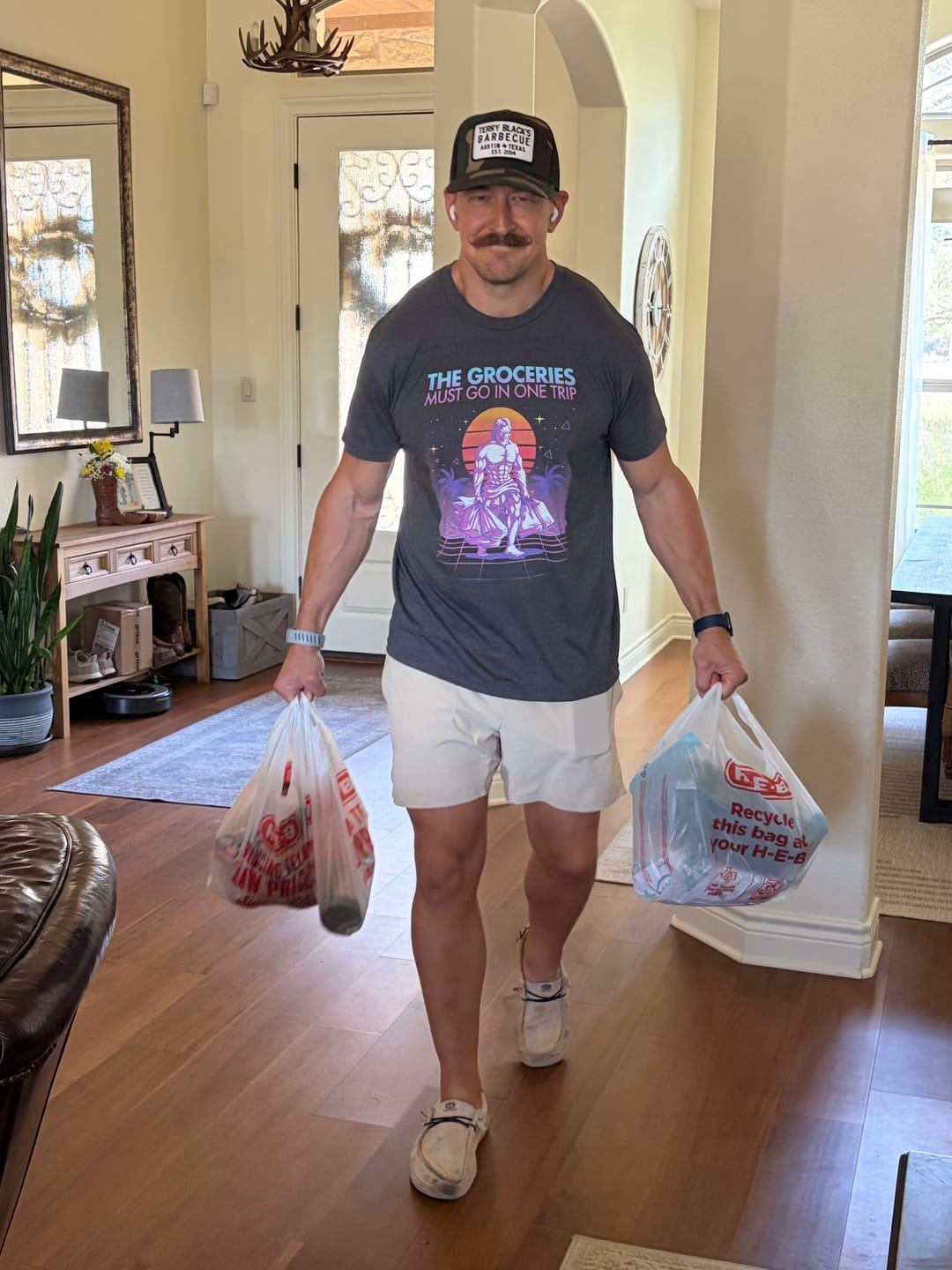 Customer photo review of The Groceries T-Shirt