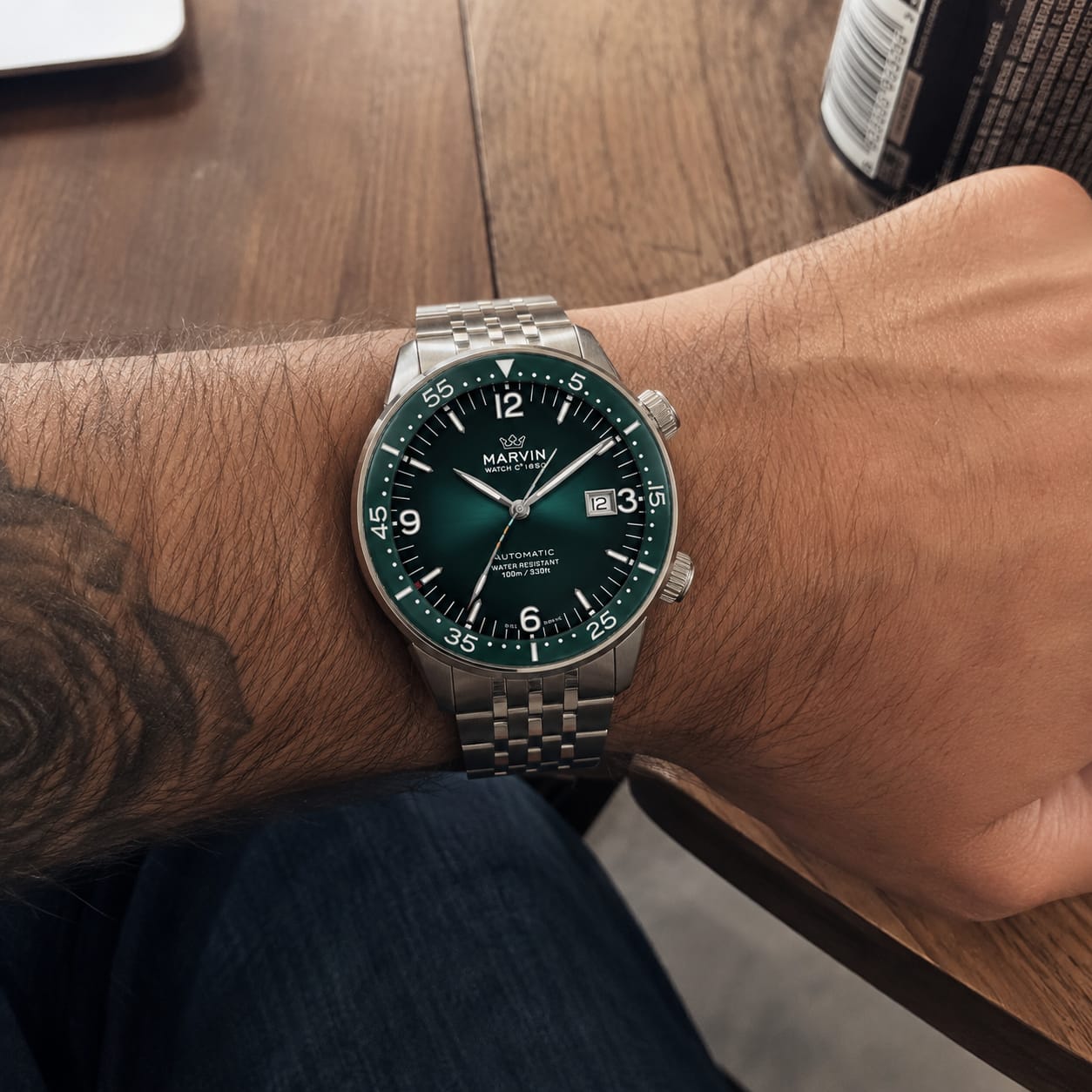Customer photo review of Origin Green Sunray Dial