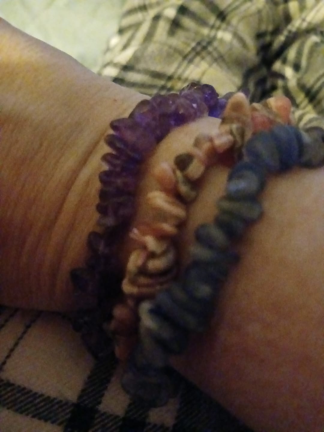 Customer photo review of Bracelet Baroque Cyanite "Méditation"