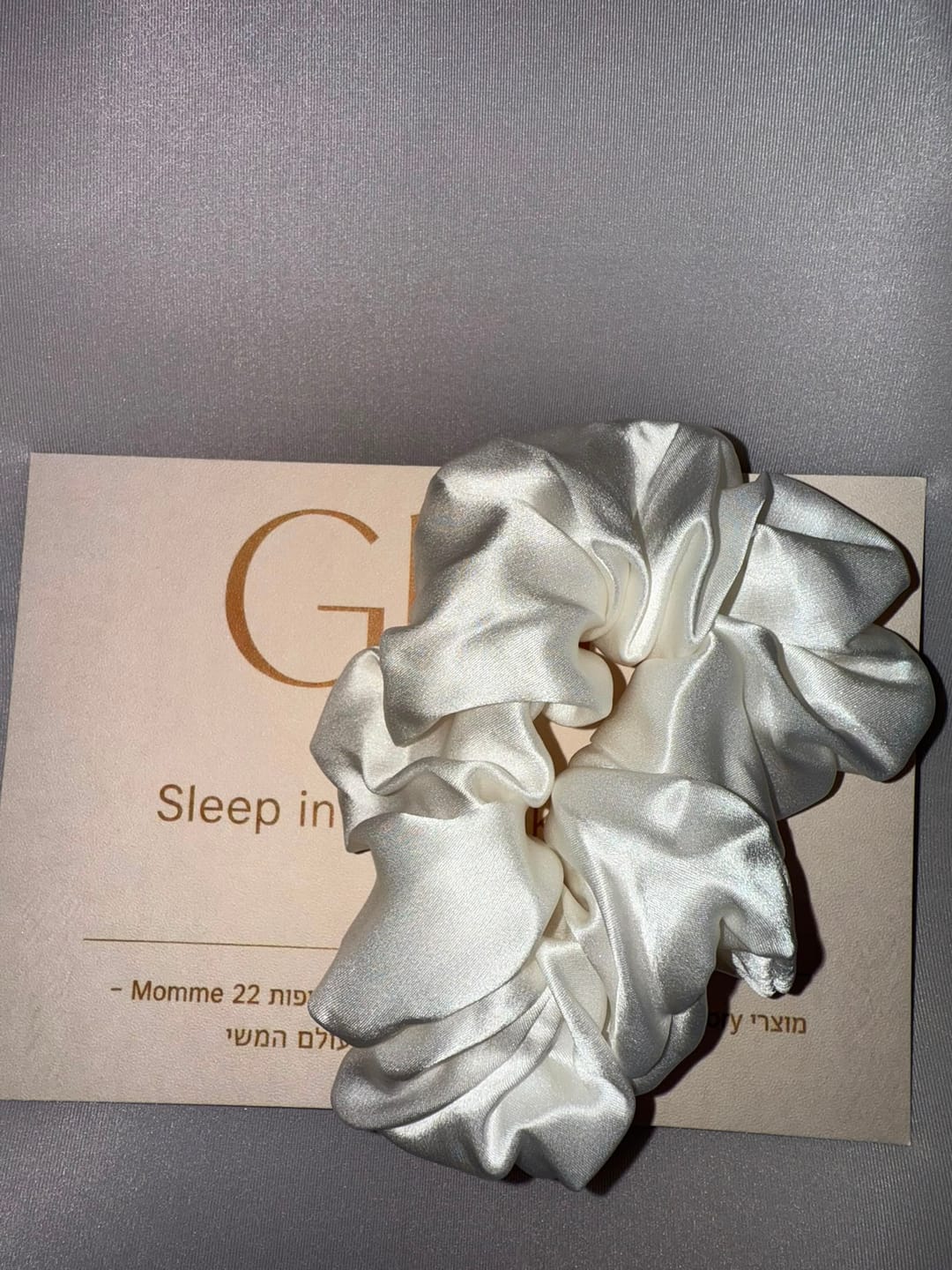 Customer photo review of גומיית משי 22Momme - פנינה