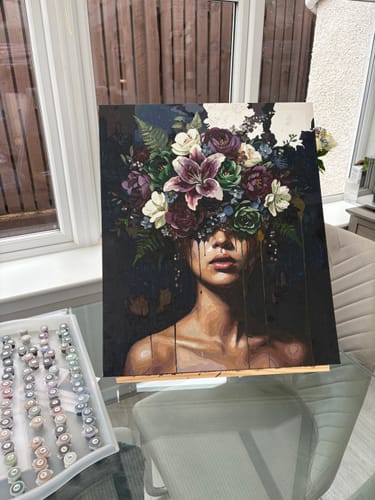 Customer photo review of Bloom Reverie (80 Color Paint by Numbers)