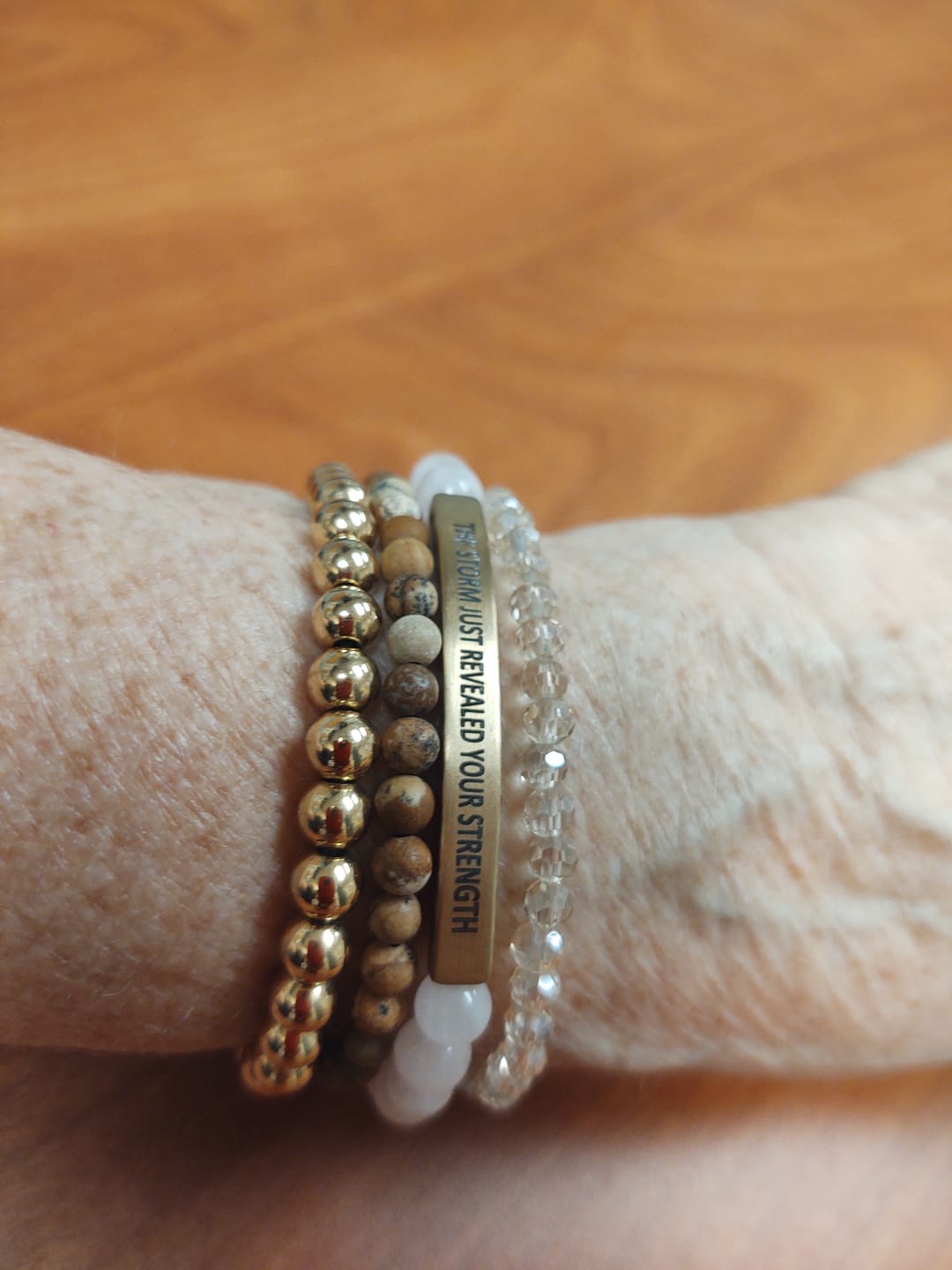 Customer photo review of WOODEN JASPER - ACCENT BRACELET
