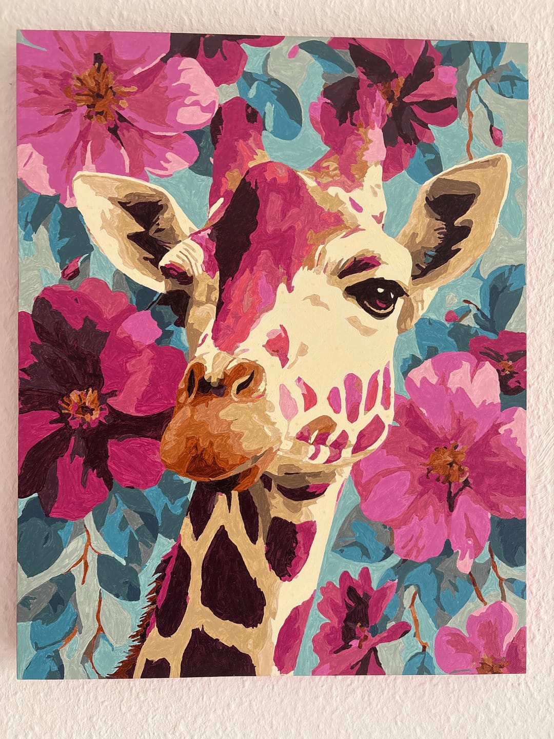 Customer photo review of Malen nach Zahlen - Lila Giraffe