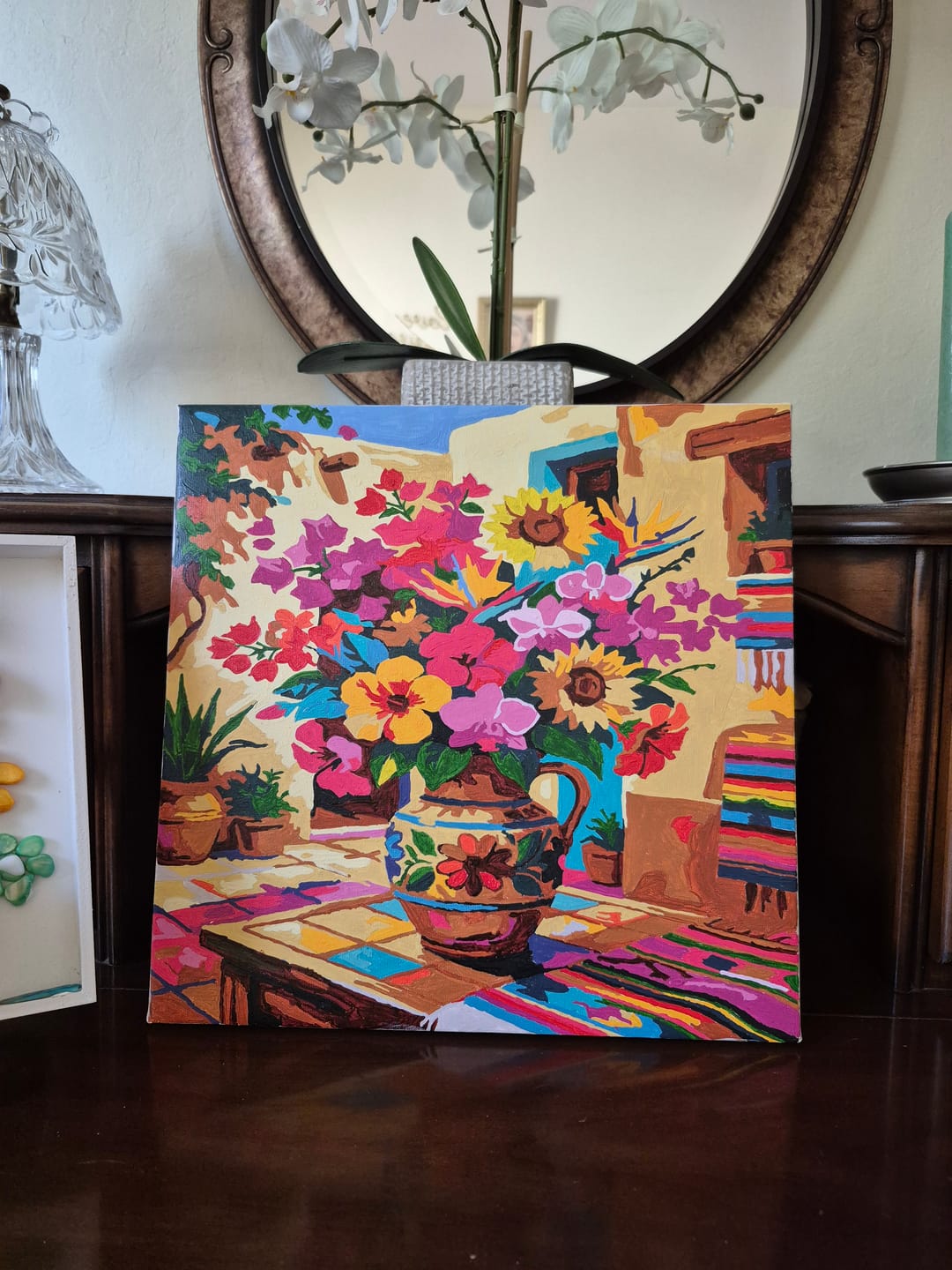 Customer photo review of Mexican Outdoor  Bouquet (Paint by Numbers)