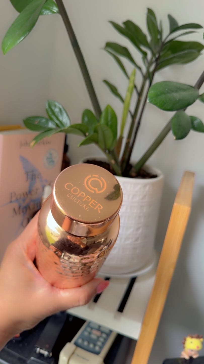 Customer photo review of Hammered Copper Gift Set - 2 Bottles & 2 Cups
