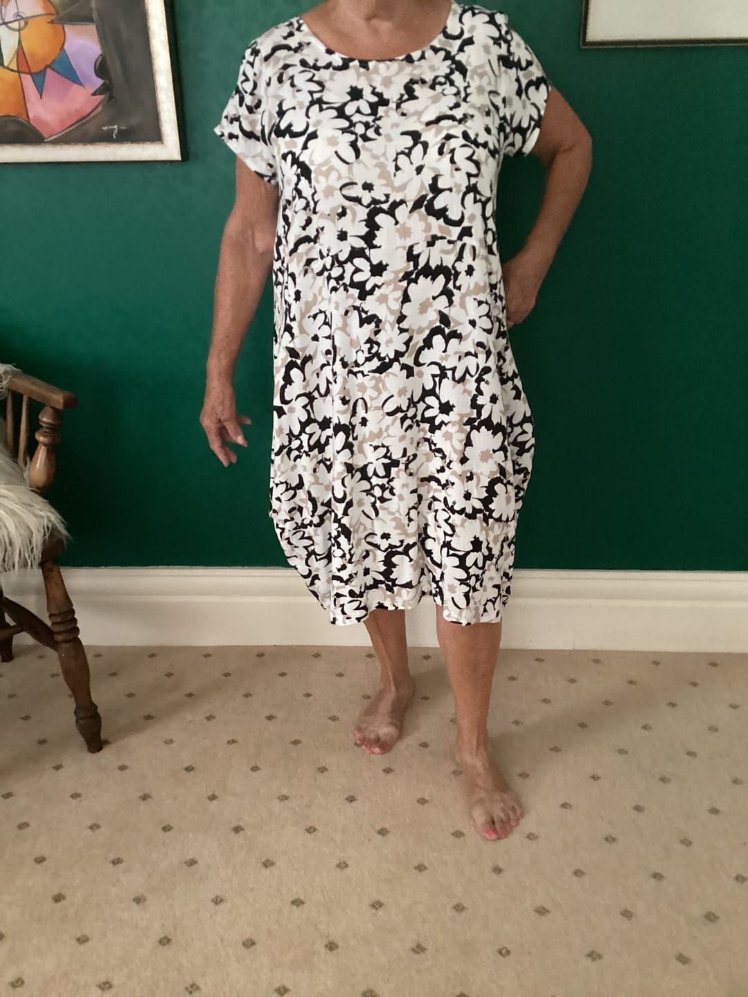 Customer photo review of Garden Blossom Stretch Linen Mix Fabric