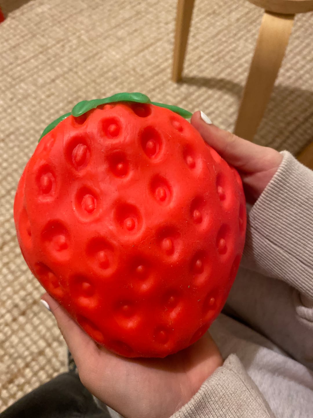 Customer photo review of Giant Squishy Strawberry