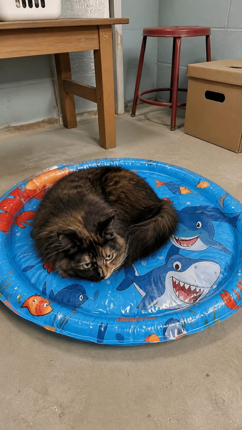 Customer photo review of Paw Cool Oasis Dog Cooling Water Bed