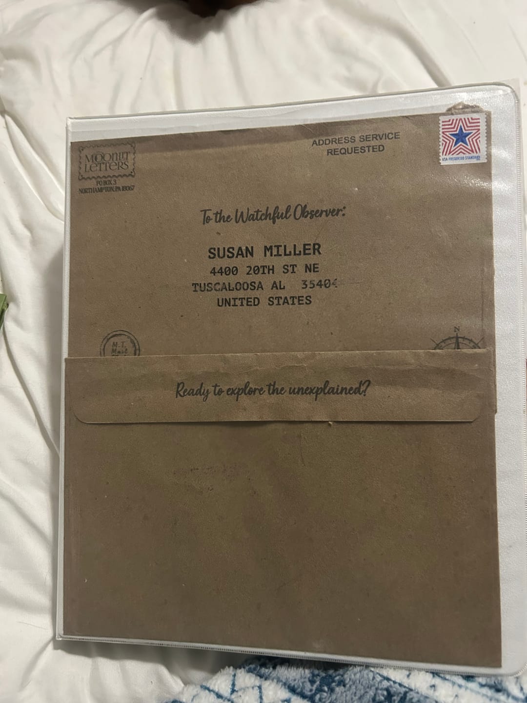 Customer photo review of Mysterious Travels Mail Club