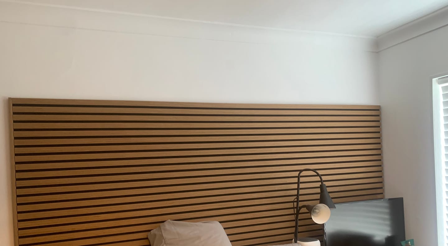 Customer photo review of Natural Oak Acoustic Wall Panel