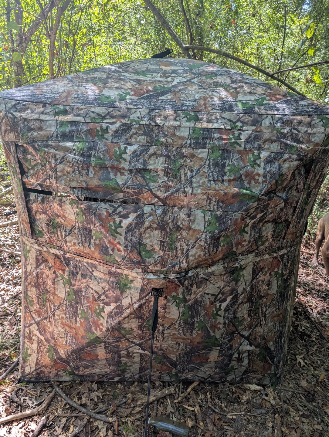 Customer photo review of VisX/VisMax See Through Hunting Blind, Pop Up Ground Deer Blind