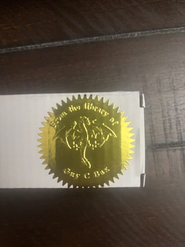 Customer photo review of Custom Book Embosser