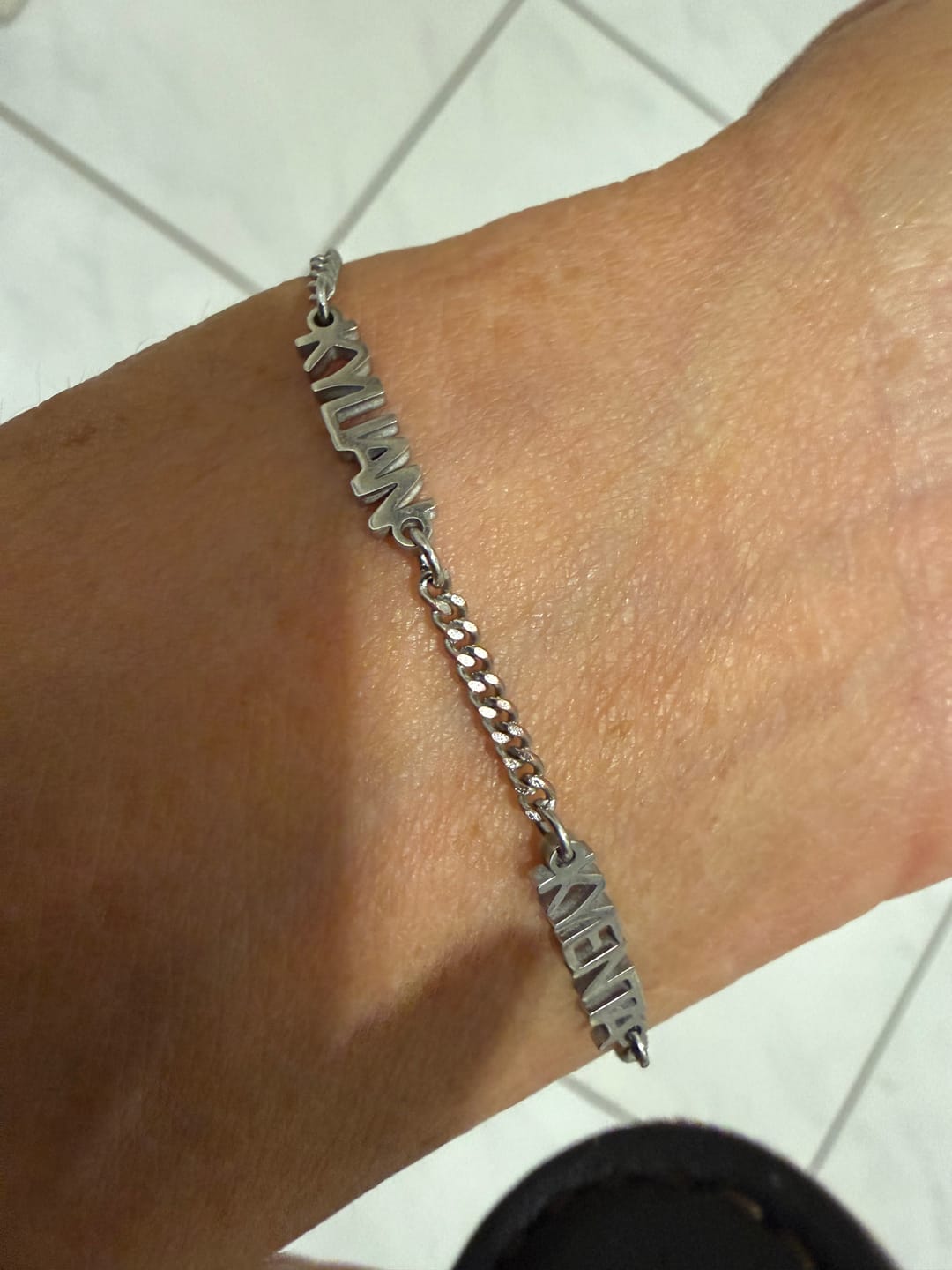 Customer photo review of Gepersonaliseerde armband met naam