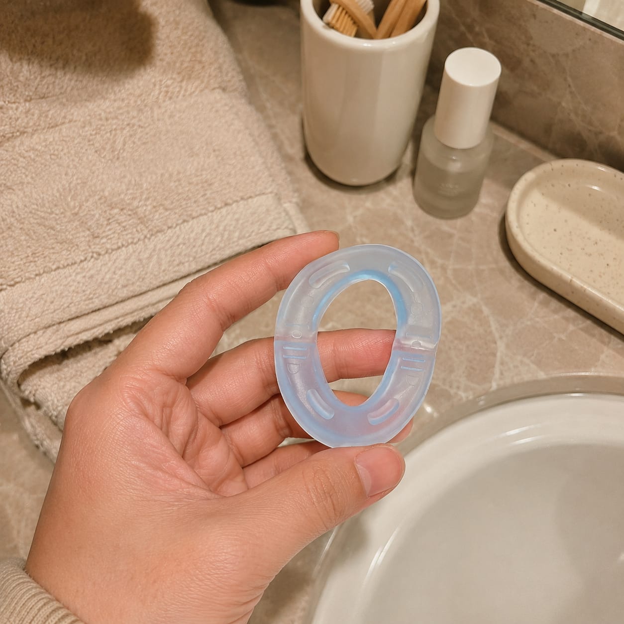 Customer photo review of GlowStep - Silent Anti-Snoring Mouth Guard™