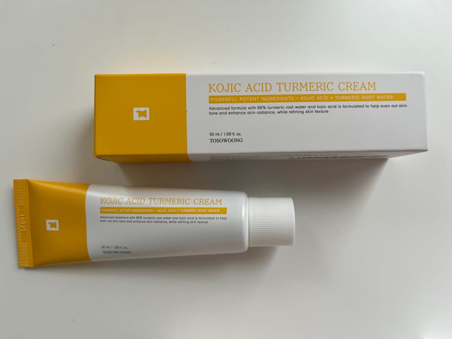 Customer photo review of Kojic Acid Turmeric Cream