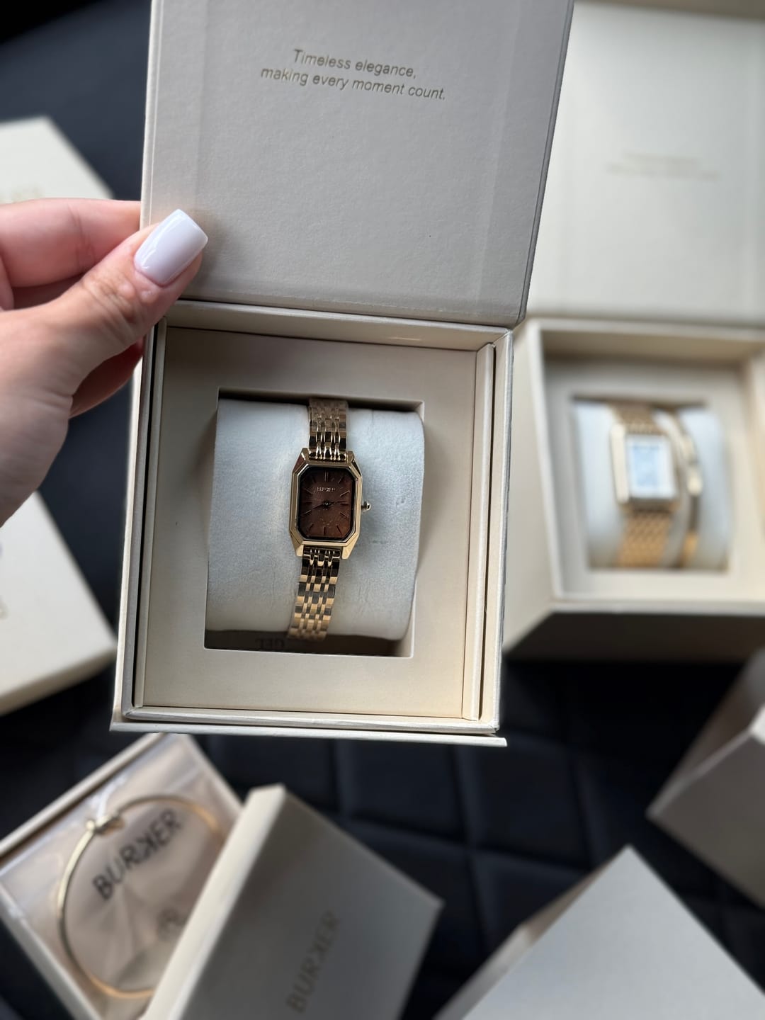 Customer photo review of Isabell Petite Gold Brown
