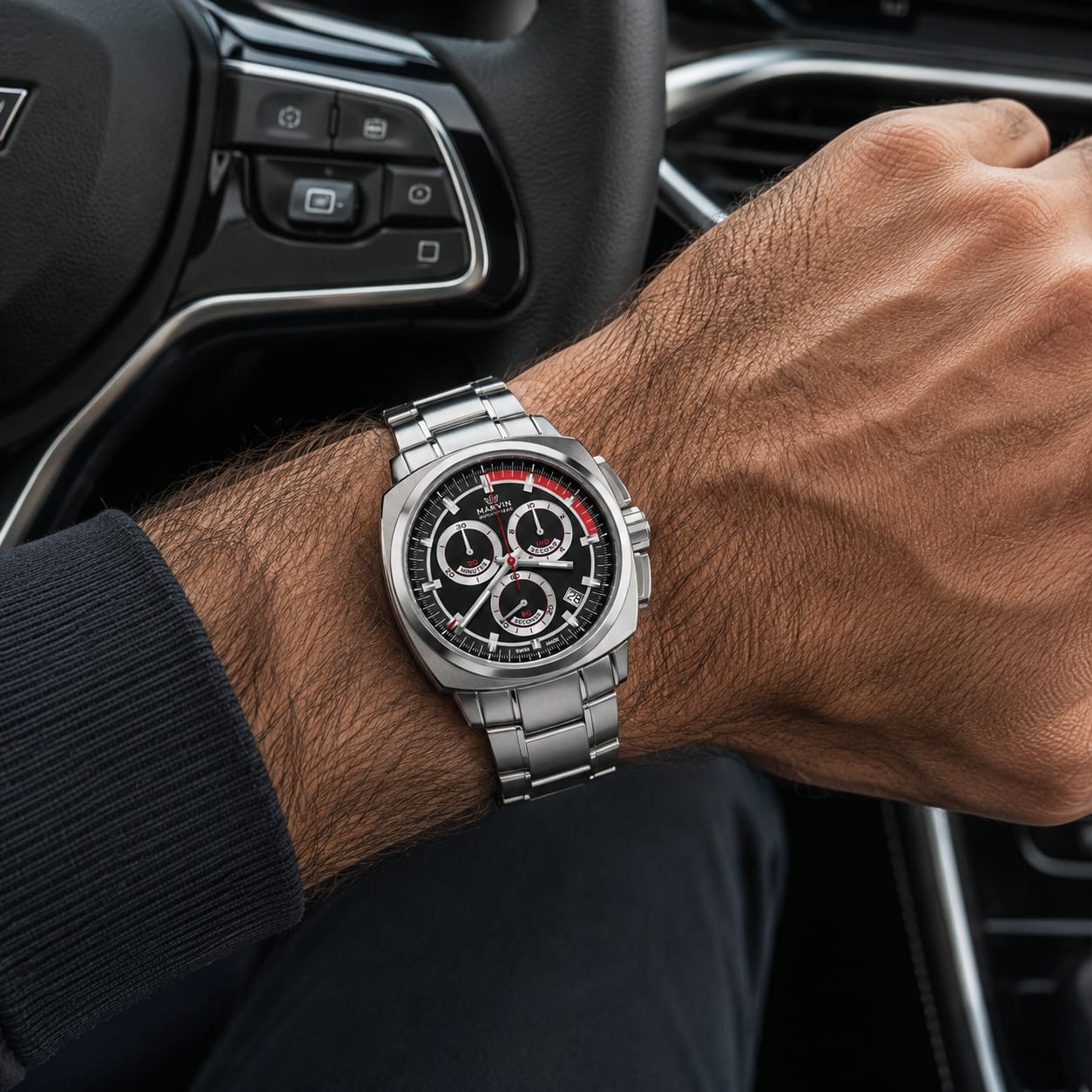 Customer photo review of Malton 160 Cushion quartz movement Sports watch