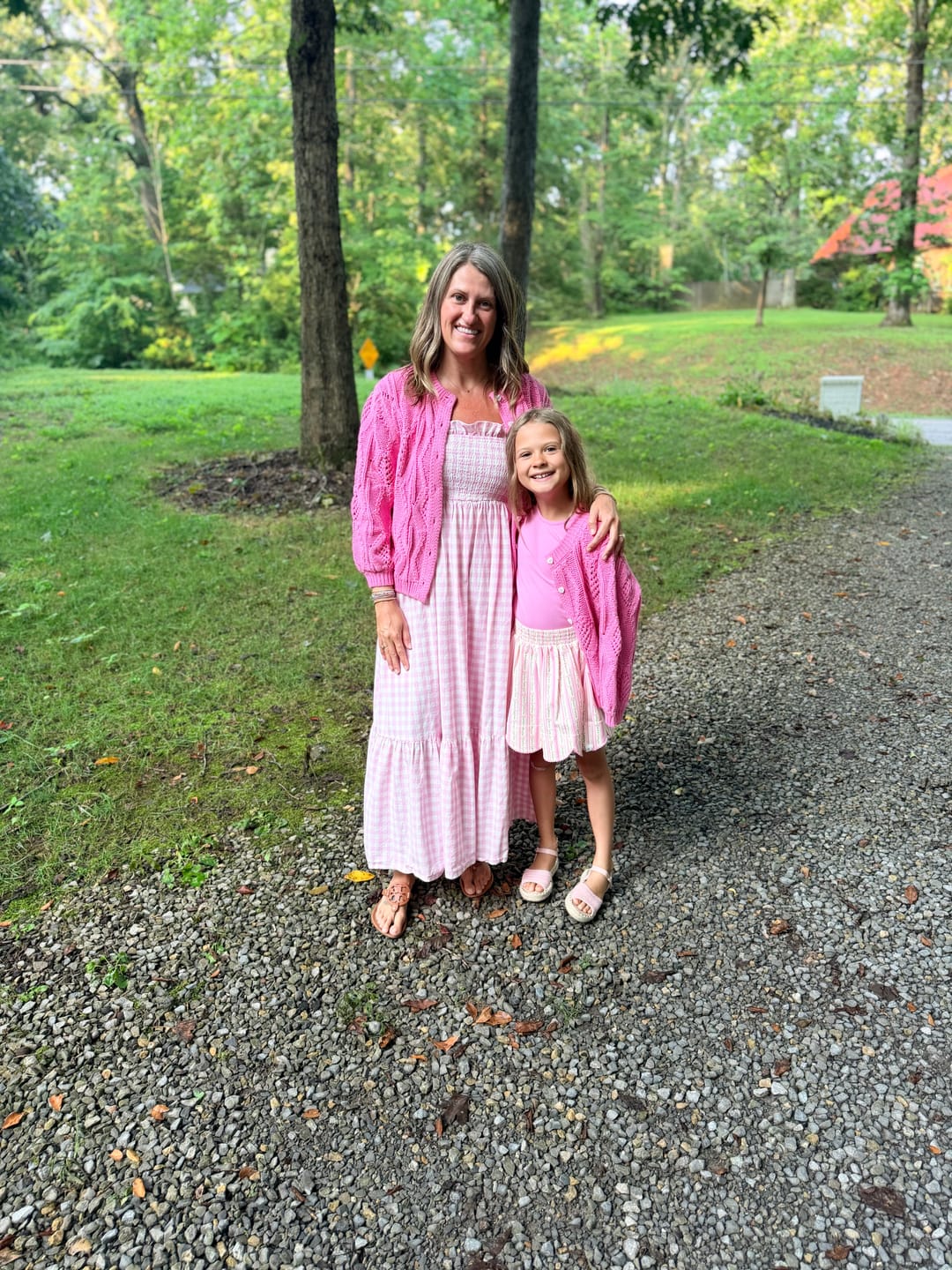 Customer photo review of Hot Pink Cardigan