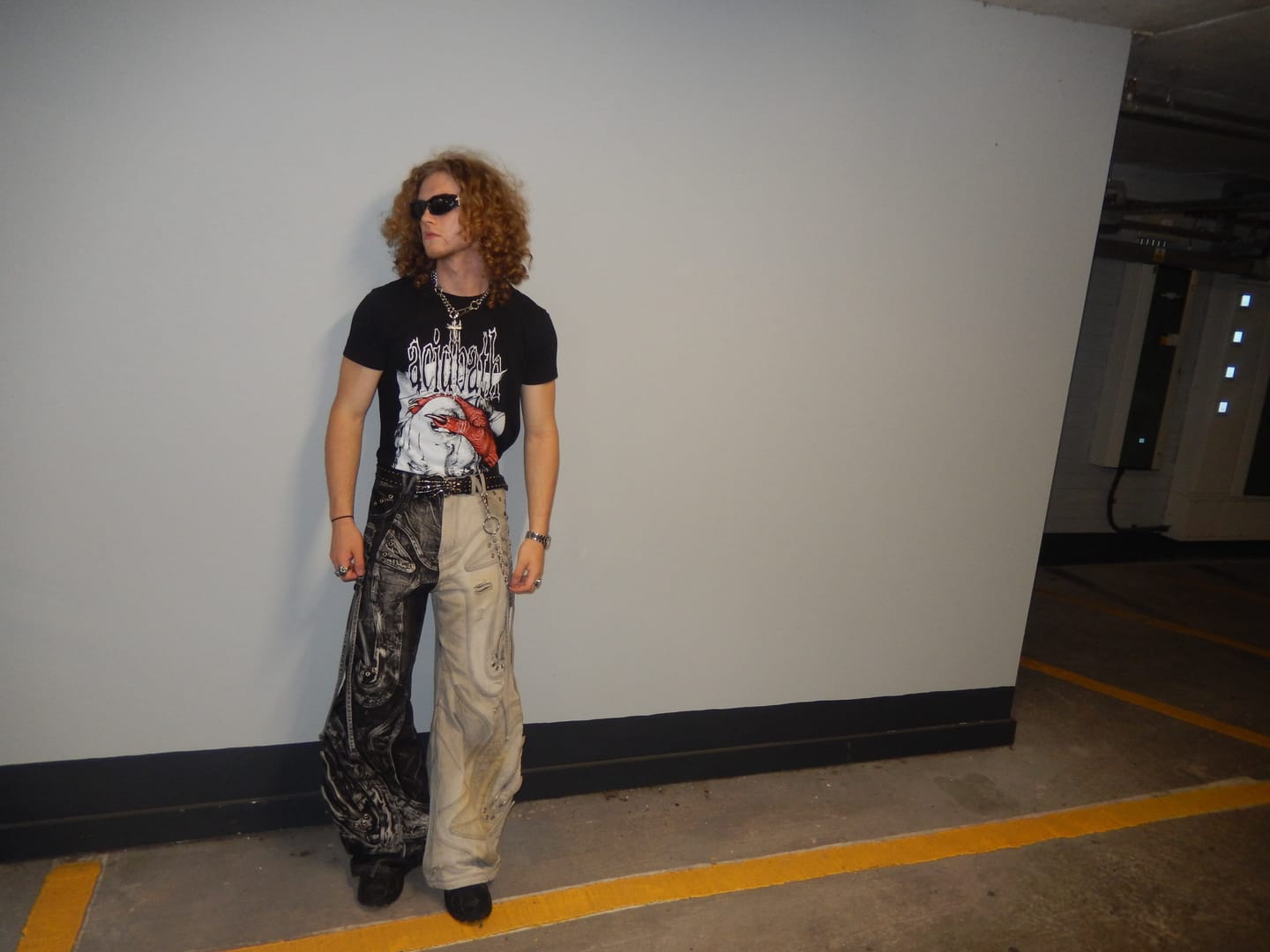 Customer photo review of Personsoul Deconstructed Flared Patchwork Denim Jeans Yin-Yang Ver. (Random Color)