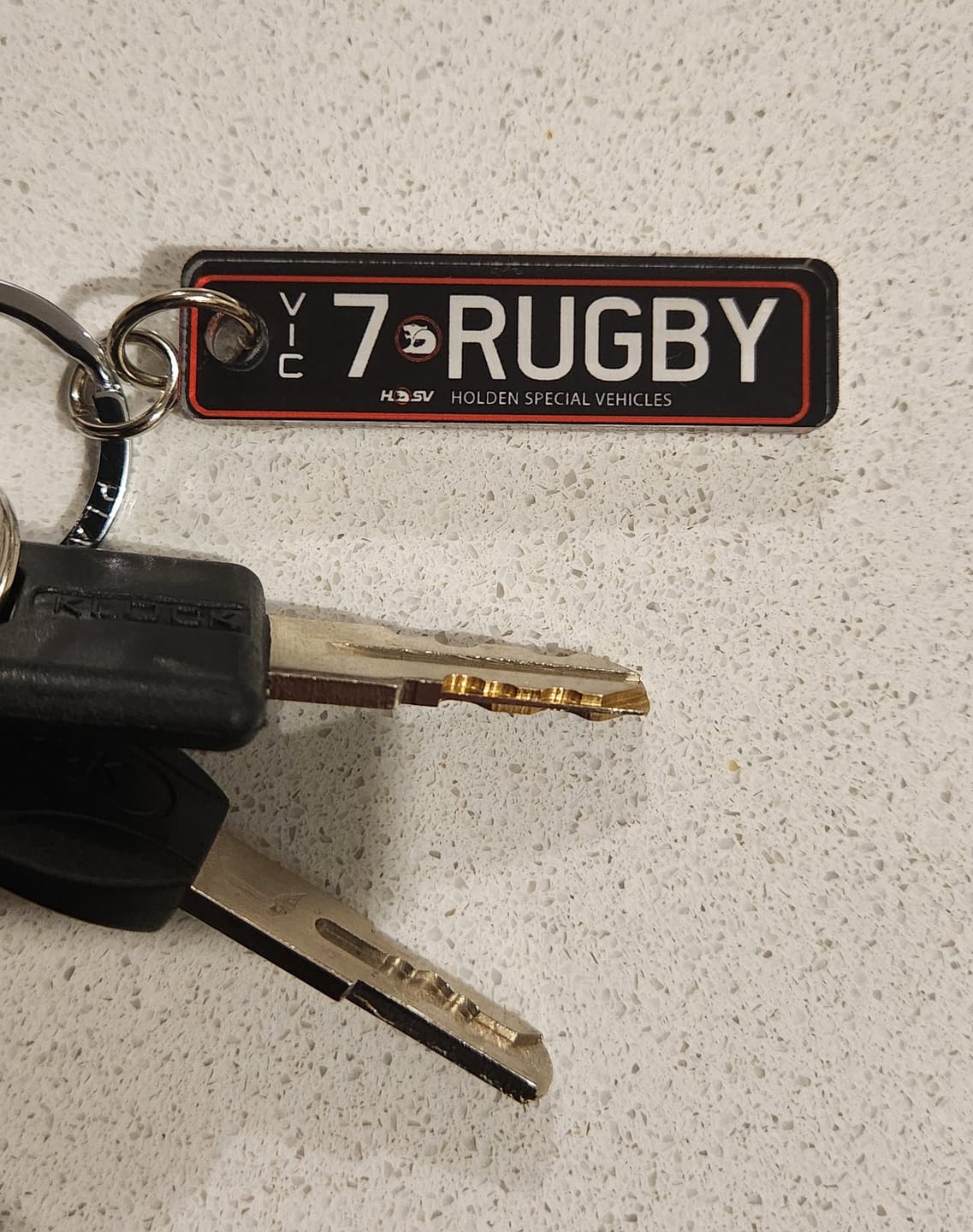 Customer photo review of VIC HSV Licence Plate Custom Keychain