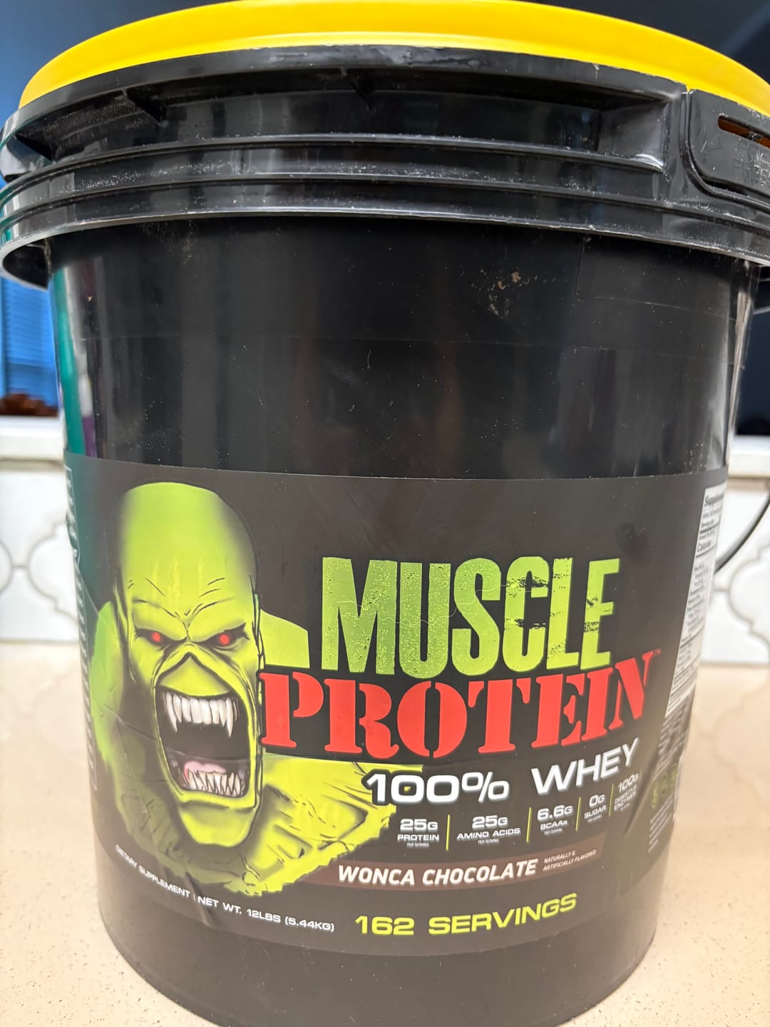 Customer photo review of Whey Protein Powder Bucket