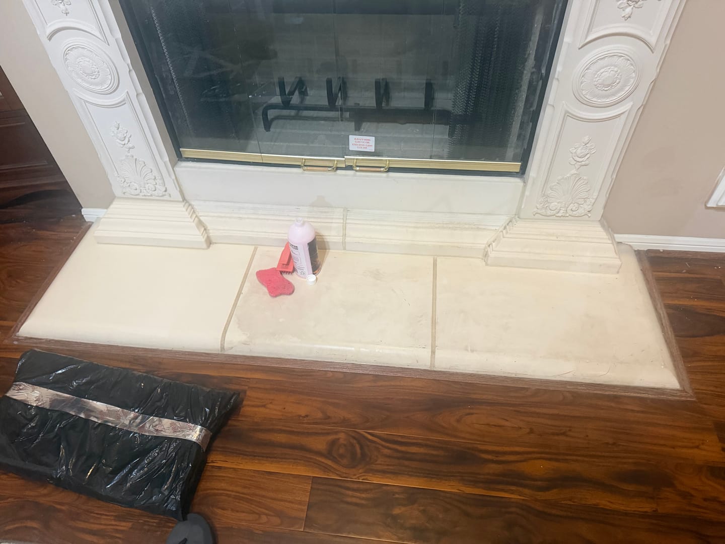 Customer photo review of Quick ’n Brite Fireplace Cleaning Kit
