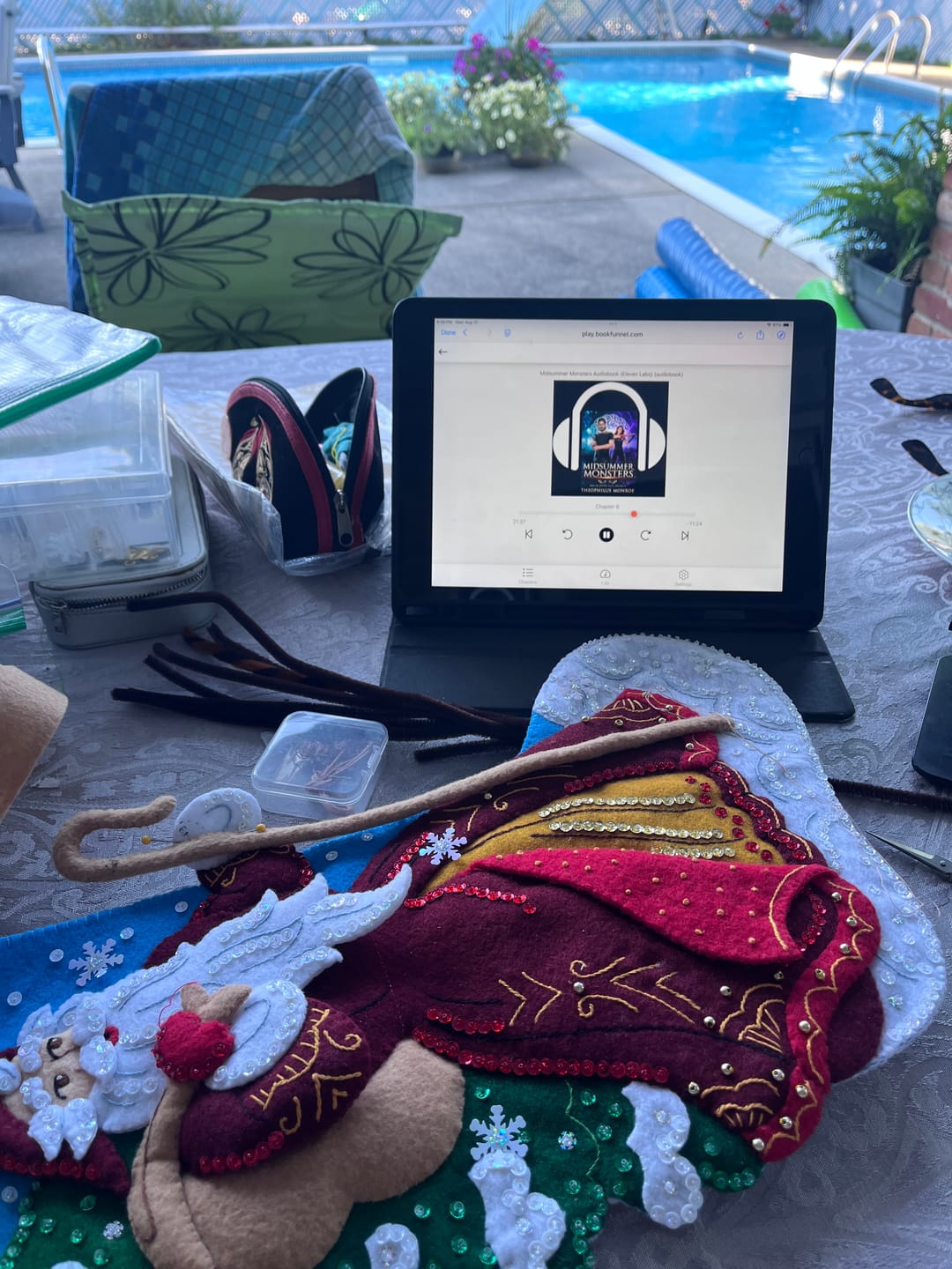 Customer photo review of Merlin's Mantle (Druid Detective Agency #1) Audiobook