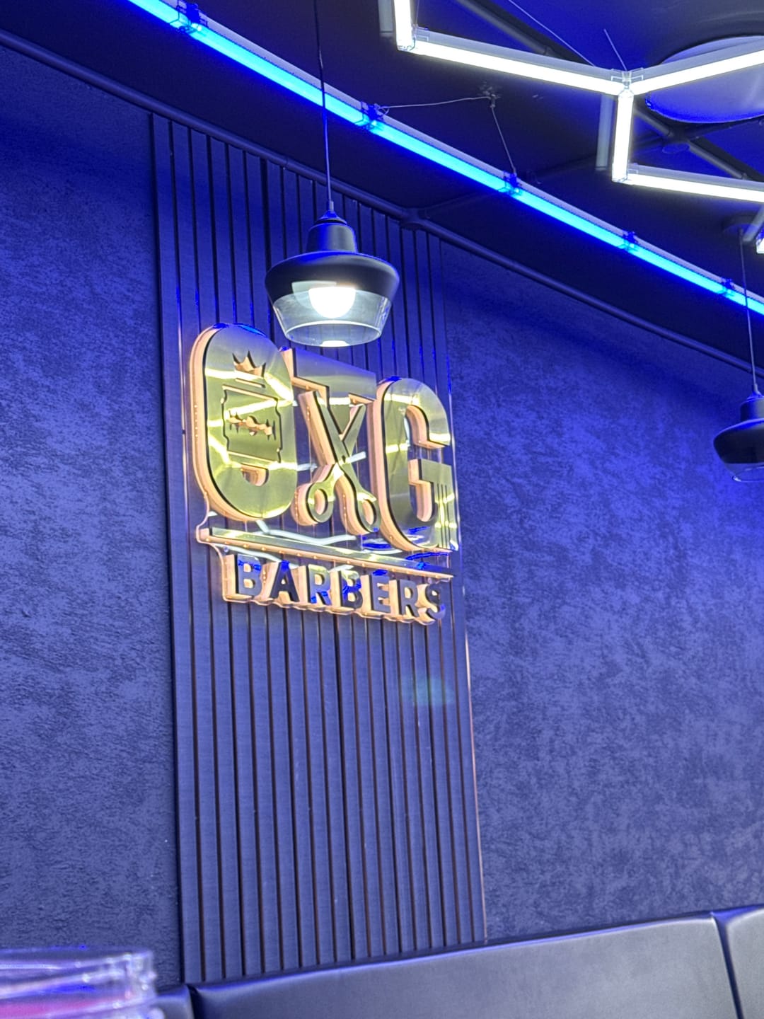 Customer photo review of OTG BARBERS | Backlit Sign