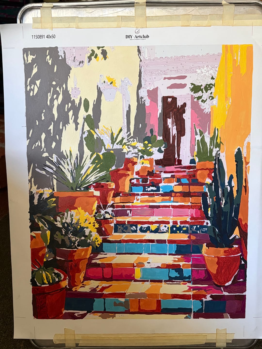 Customer photo review of Stairs to Mexico | Paint by Number
