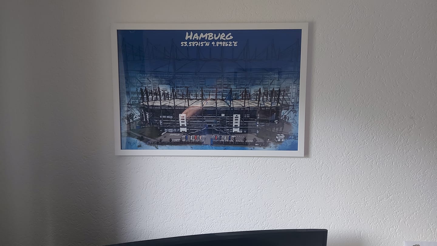 Customer photo review of Stadion Poster Hamburg Art Print