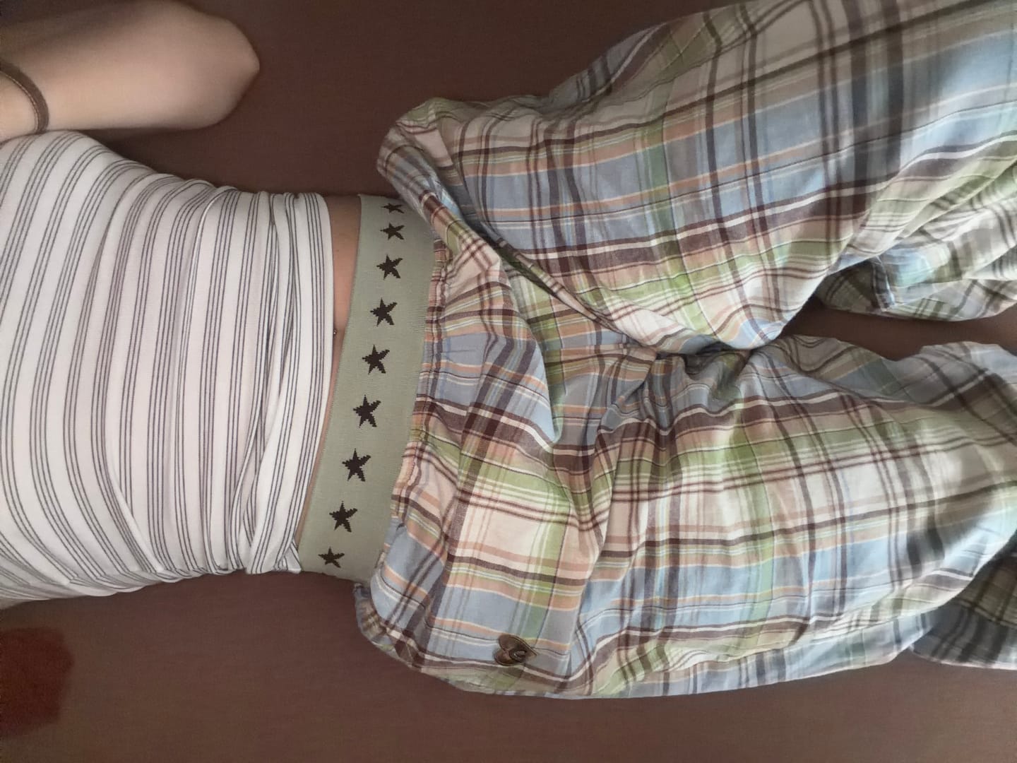 Customer photo review of Aelfric Eden Star Waist Plaid Baggy Barrel Pants