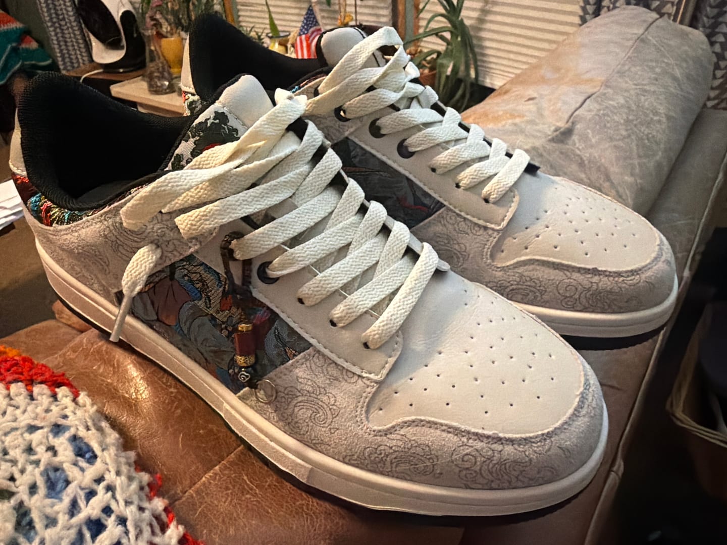 Customer photo review of Nihonga inspired Silk Sneakers