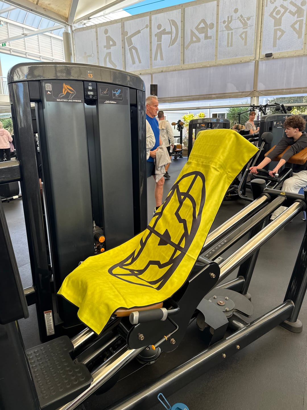 Customer photo review of Hooded Gym Towel