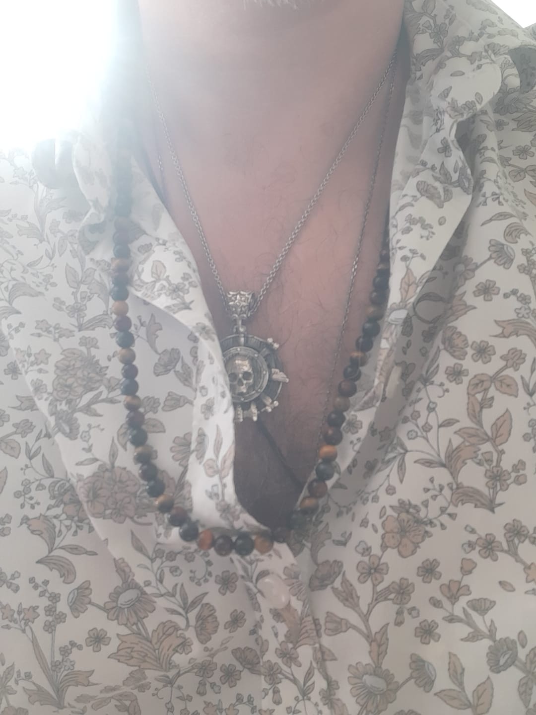 Customer photo review of Collier "Oeil Multiple" en Oeil de Tigre, Oeil de Faucon & Oeil de Taureau