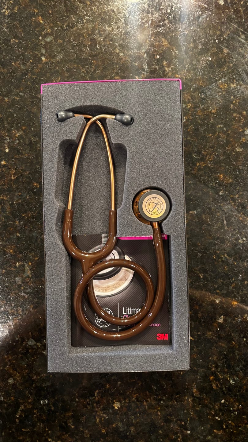Customer photo review of Littmann Classic III Monitoring Stethoscope: Chocolate & Copper 5809
