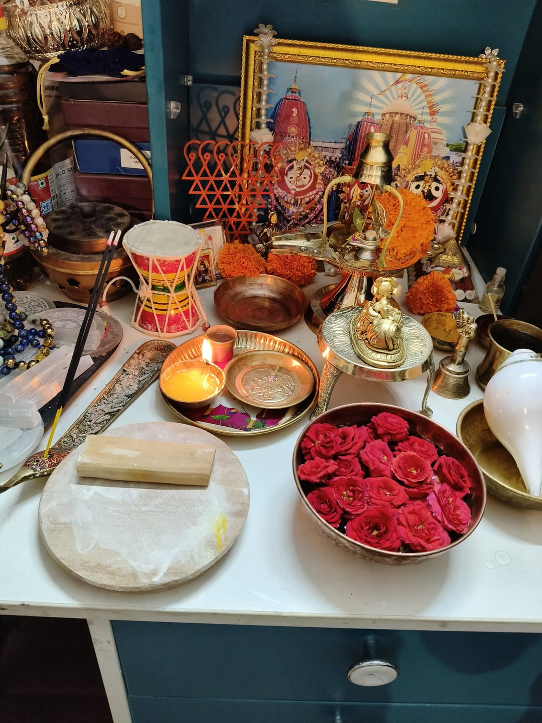 Customer photo review of Chandan Rubbing Stone 6 inch | Chandan Stone Chakla | Chandan Pata