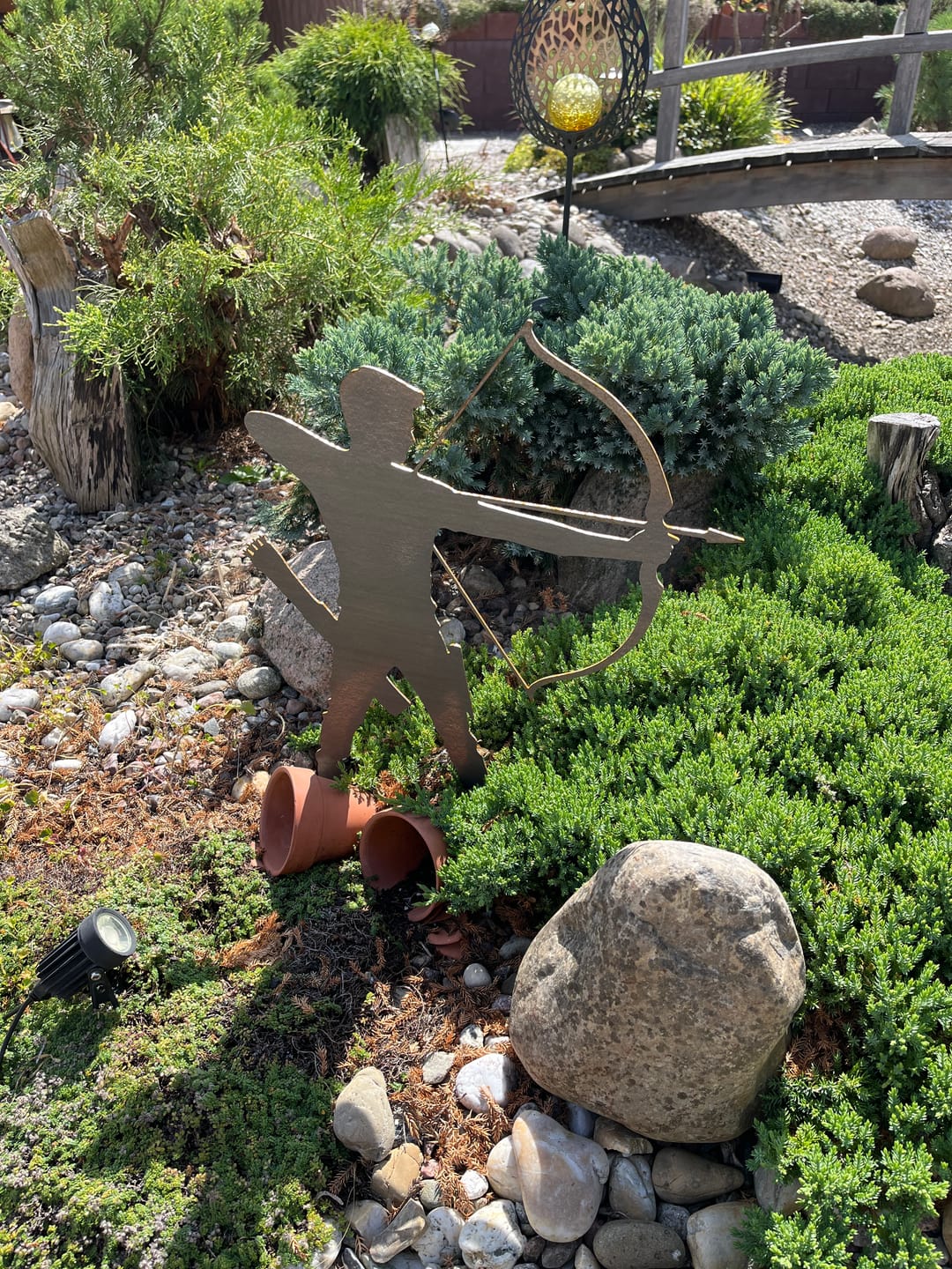 Customer photo review of Gartenstecker Bogenschütze