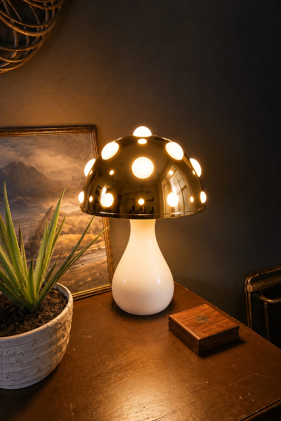 Customer photo review of Designer Mushroom Table Lamp