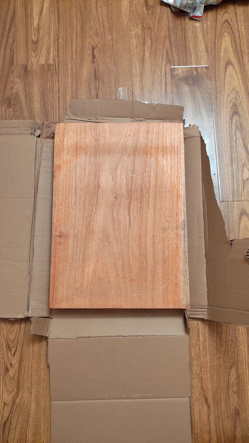 Customer photo review of Mahogany Guitar Body Blank - 21" x 15" x 1-7/8" (Single Piece) #608