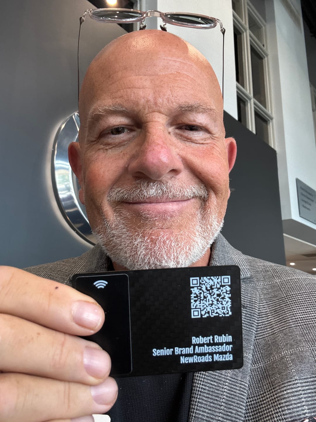 Customer photo review of Metal Smart Business Card