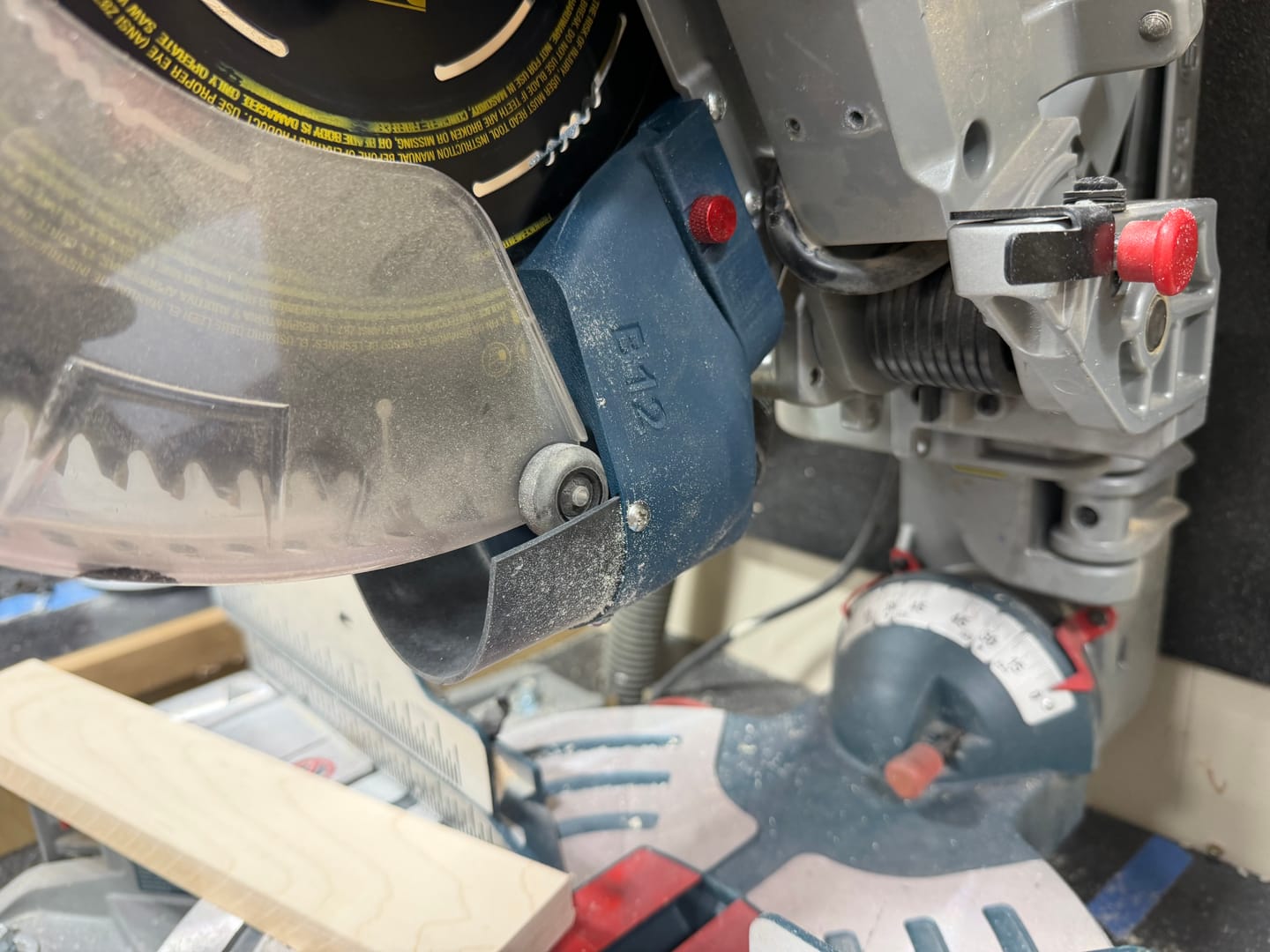 Customer photo review of Dust Collection Chute for Bosch Axial Glide Miter Saw