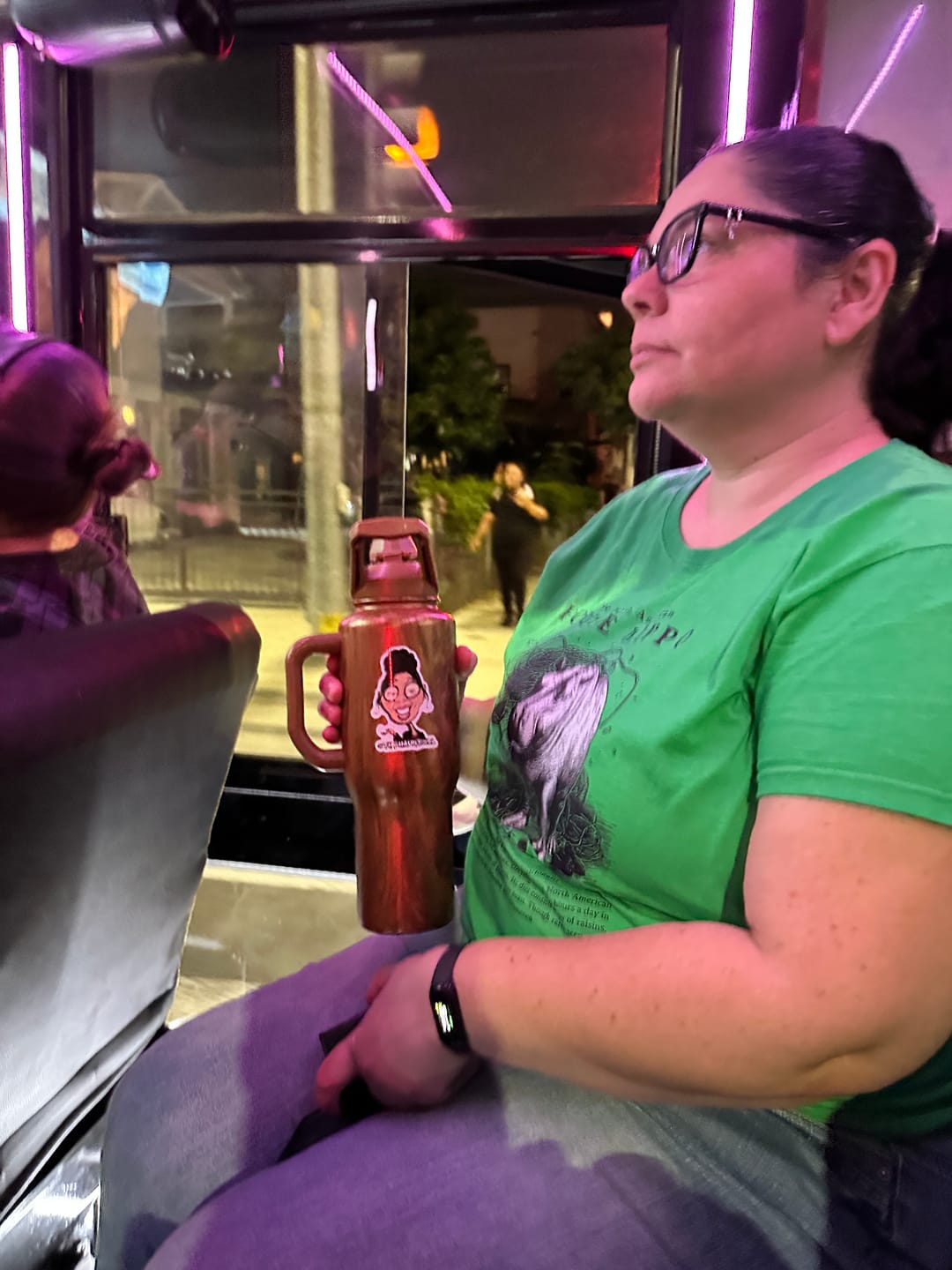 Customer photo review of North American House Hippo T-shirt