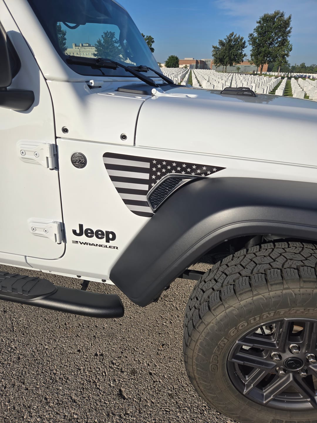 Customer photo review of Fender Vent Decal Set | American Flag - fits Wrangler JL & Gladiator JT