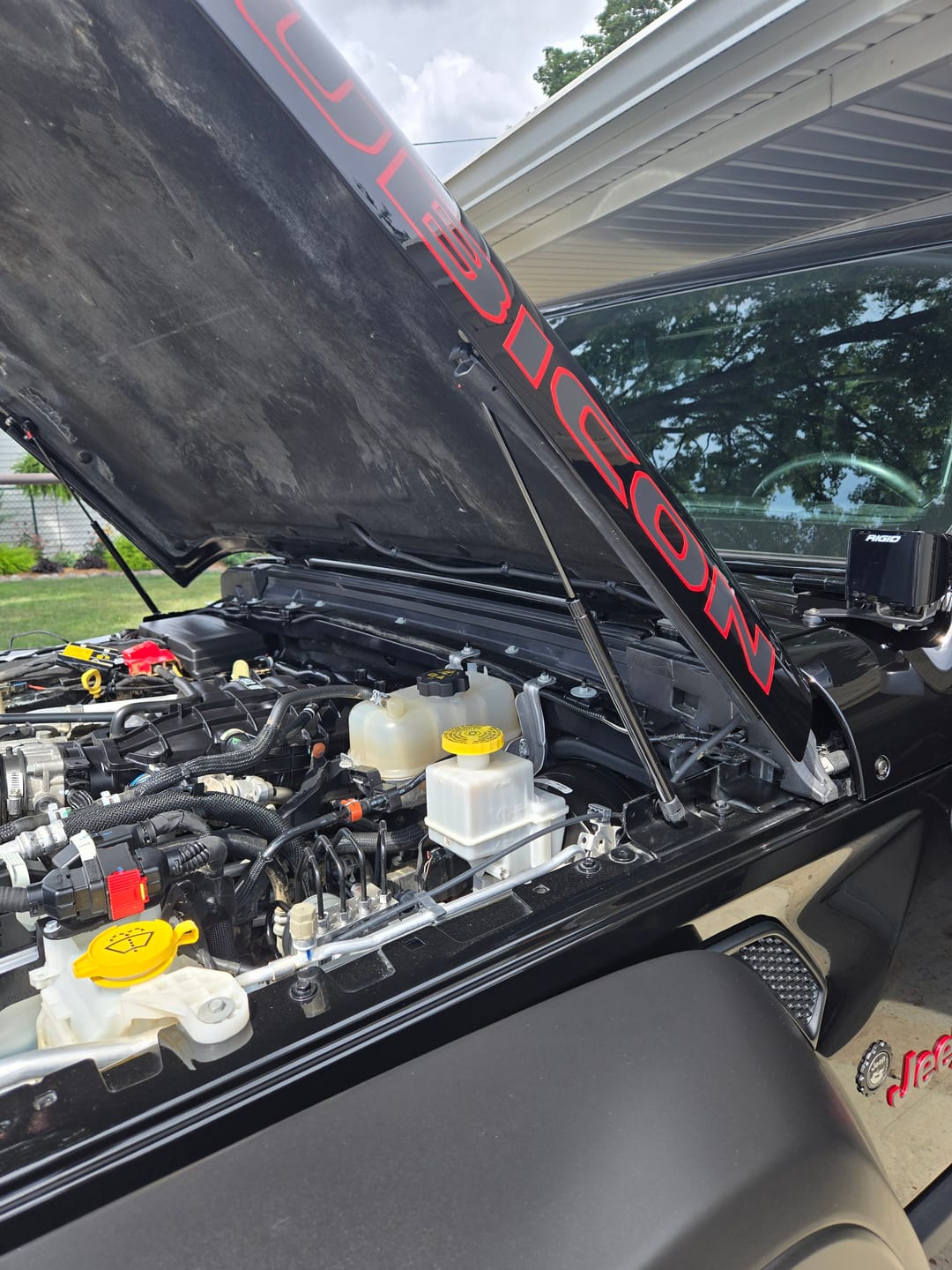Customer photo review of Beefy Hydraulic Hood QuickLift for JL & JT