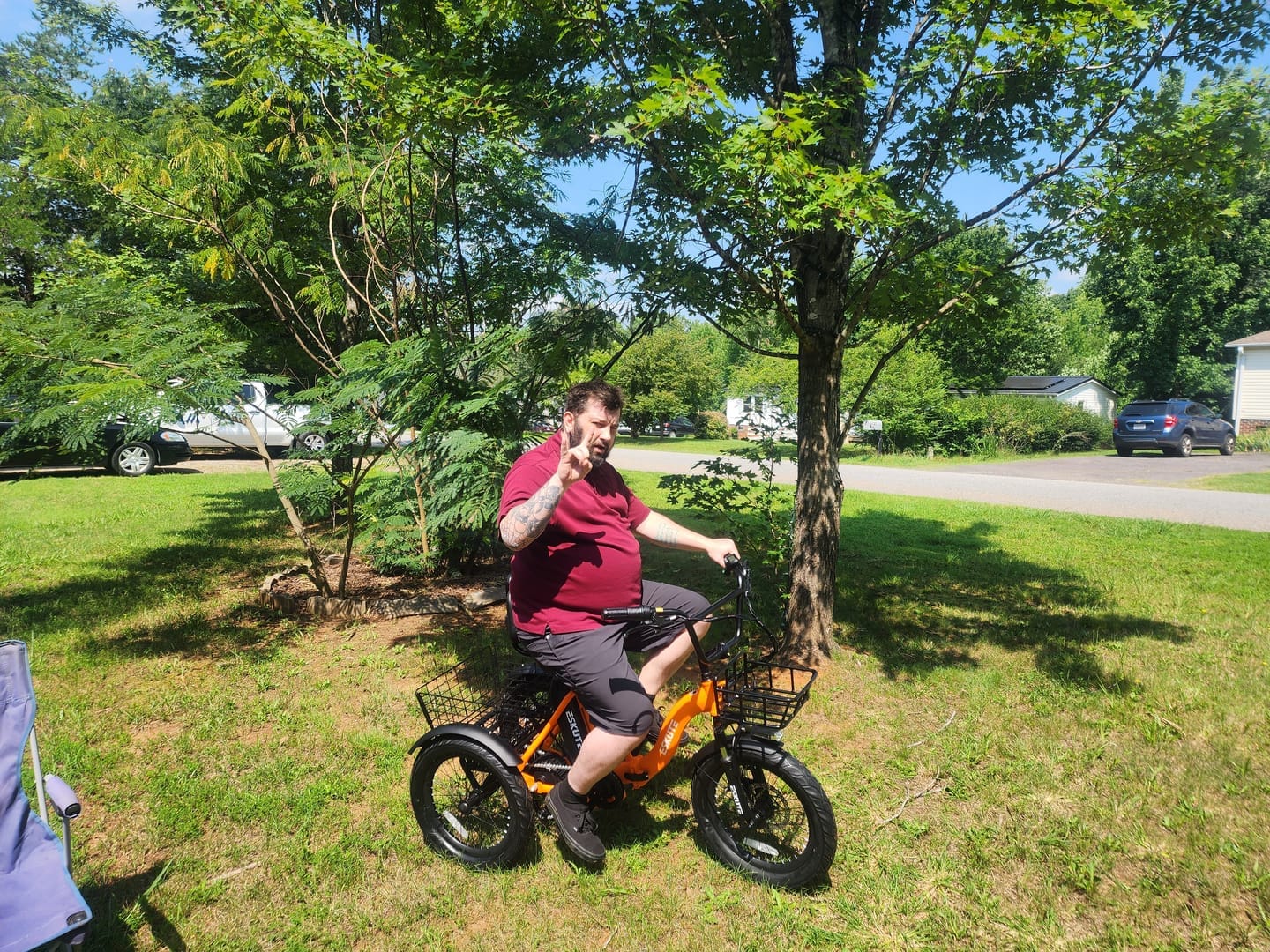 Customer photo review of Eskute® T300 Max Folding Electric Trike with Reverse Function