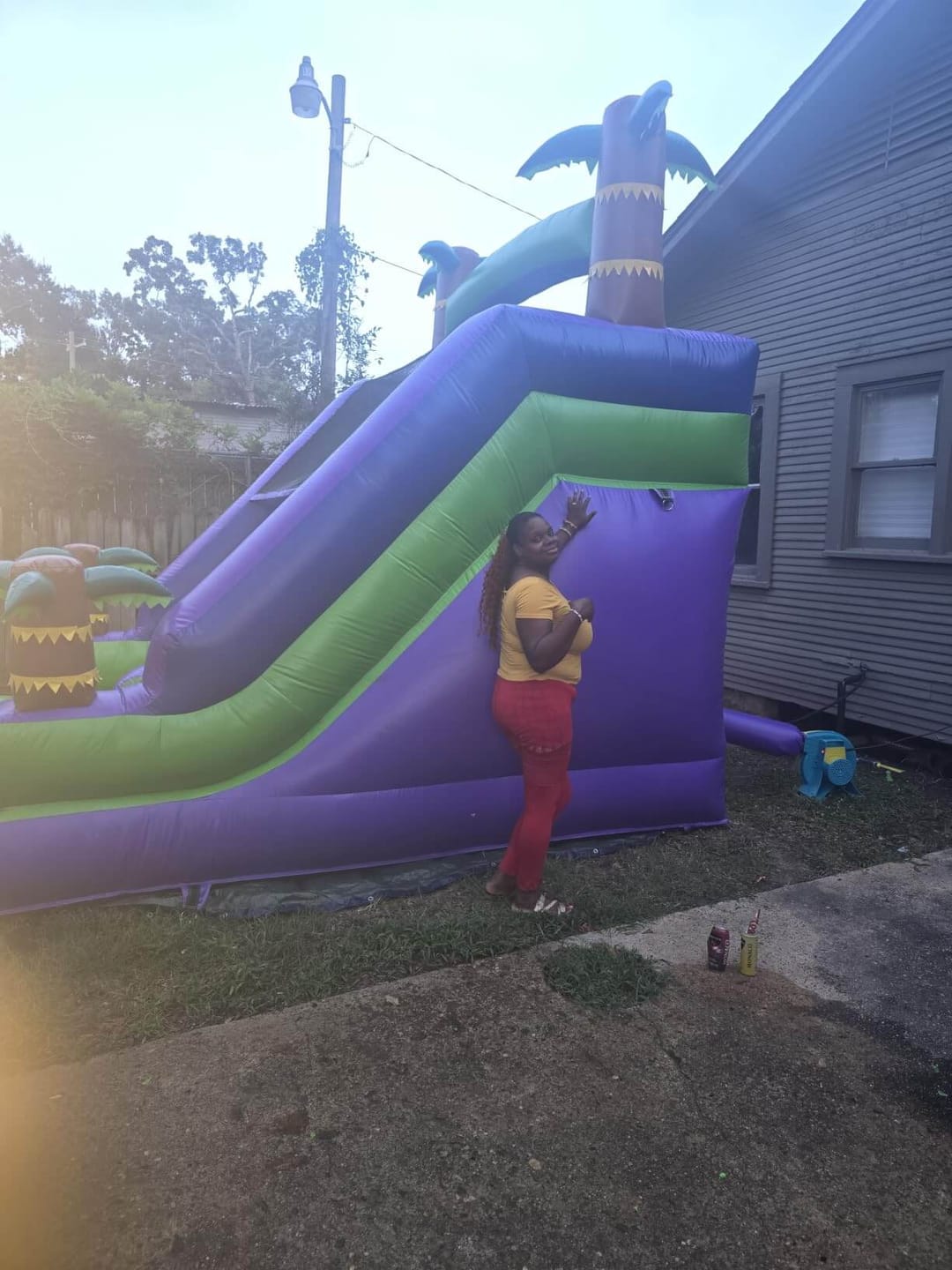 Customer photo review of 21ft Water Slide Inflatable with Splash Pool 100% PVC for Kids Adults