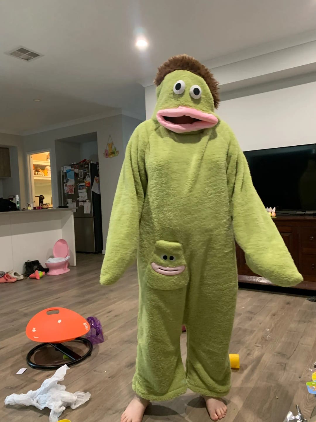 Customer photo review of MonsterNap™ – Pijama Monstruo Bocón de Una Pieza | Viral en TikTok | Adultos y Niños
